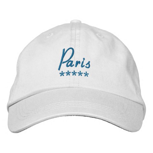 Paris Name Embroidered Baseball Cap