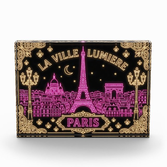 Paris Neon Design Photo Block (Front)