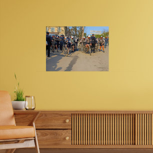 Paris-Nice Cyclists Auxerre Yonne France 1933 Poster