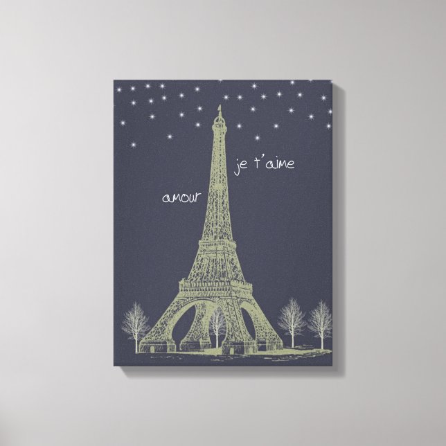 Paris Night Canvas Print (Front)