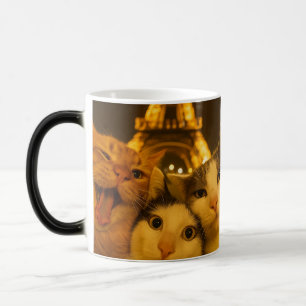 Paris Night Cat Selfie Squad Lover                 Color Morph Mug