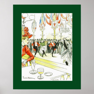 Paris Night Life ~Pierre Vidal ~*Change Mat Color Poster