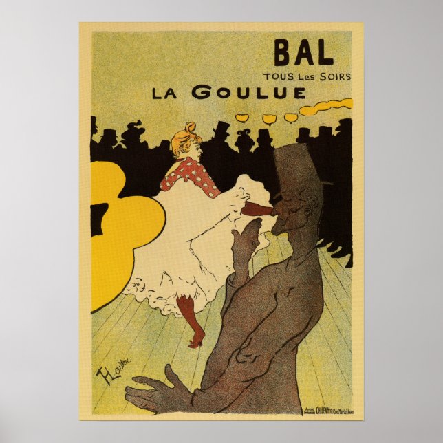 Paris nightlife 1891 Toulouse Lautrec Poster (Front)