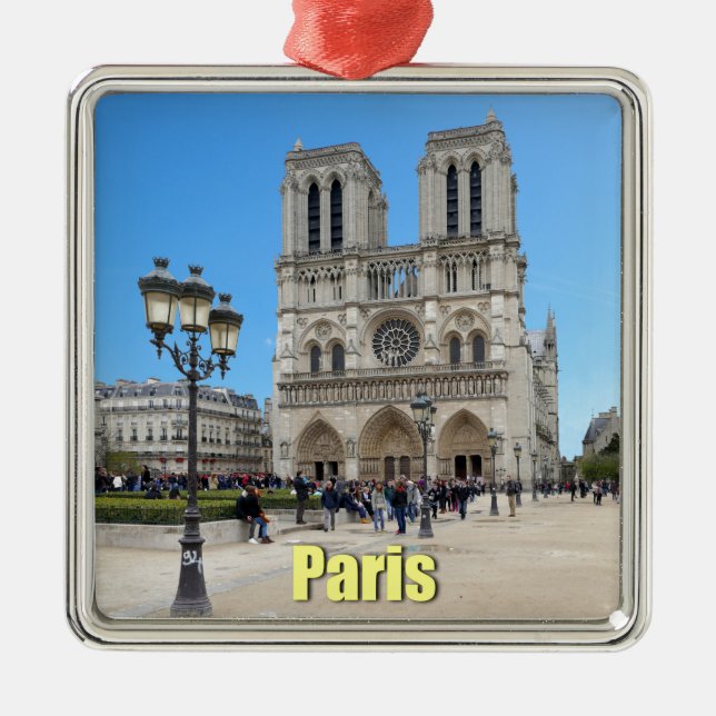 PARIS Notre Dame Metal Ornament (Front)