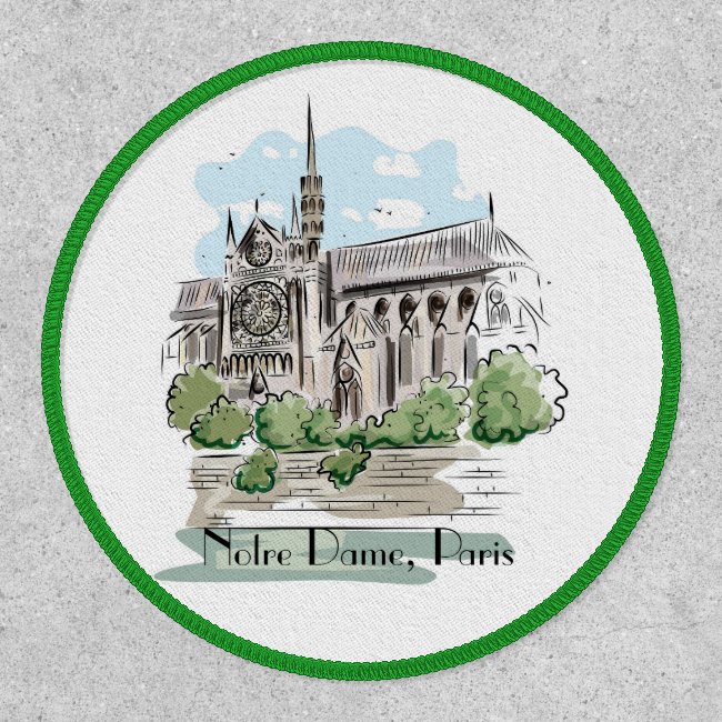 Paris Notre Dame Sketch Design