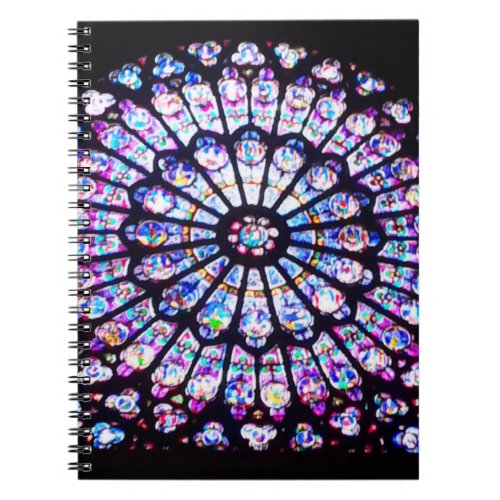 Paris Notre Dame stained glass _ The Rose Window Notebook