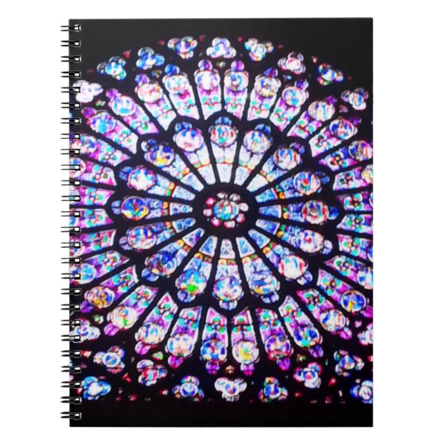 Paris Notre Dame stained glass - The Rose Window Notebook (Front)
