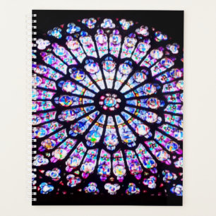Paris Notre Dame stained glass - The Rose Window Planner