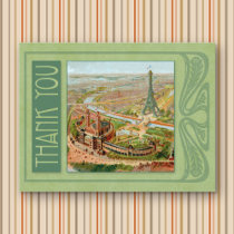 Paris Nouveau Thank You Postcard