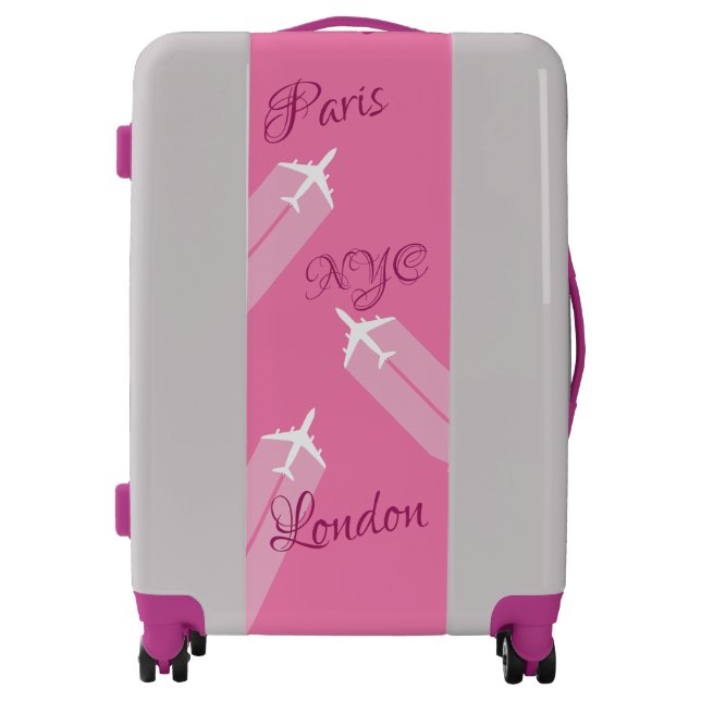 Paris NYC London World Destinations Flight Crew Luggage (Front)