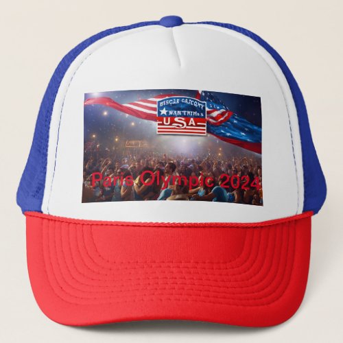 Paris Olympic 2024 USA Trucker Hat