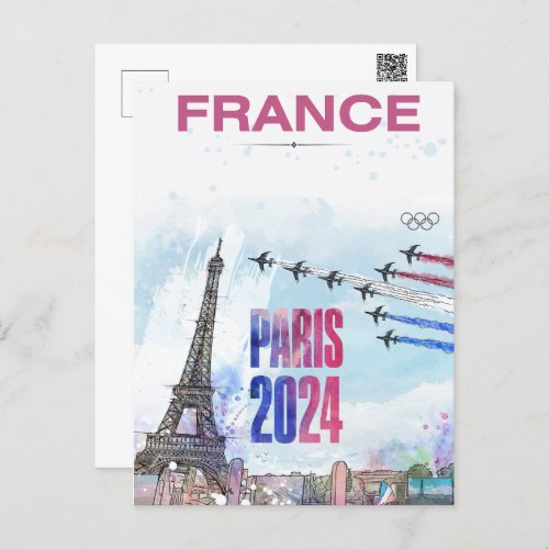 Paris Olympics 2024 summer games gifts Postcard