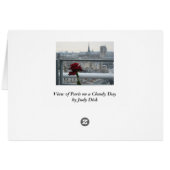 Paris on a Cloudy day Cards (Back Horizontal)