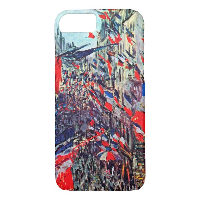 Paris on National Day, Claude Monet Case-Mate iPhone Case (Back)