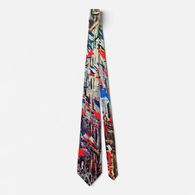 Paris on National Day, Claude Monet Neck Tie (Front)