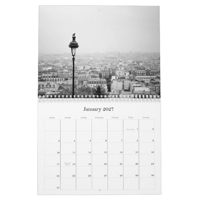 Paris On The Go Calendar (Jan 2027)