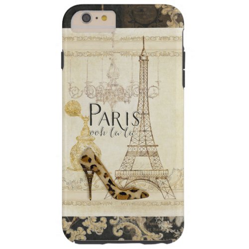 Paris ooh la la Fashion Eiffel Tower Chandelier Tough iPhone 6 Plus Case