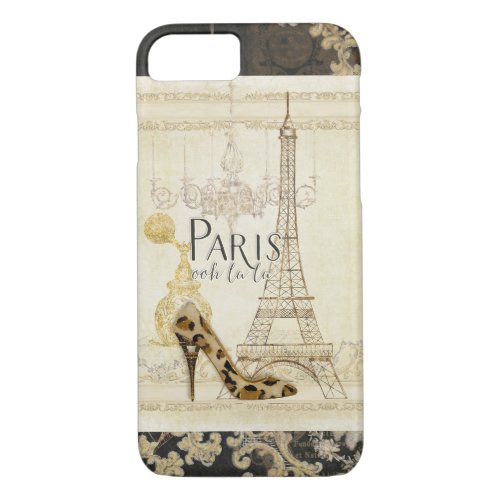 Paris ooh la la Fashion Eiffel Tower Chandelier iPhone 87 Case