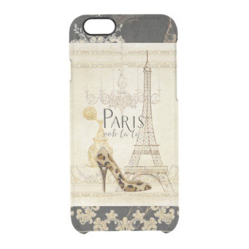 Paris ooh la la Fashion Eiffel Tower Chandelier Clear iPhone 66S Case