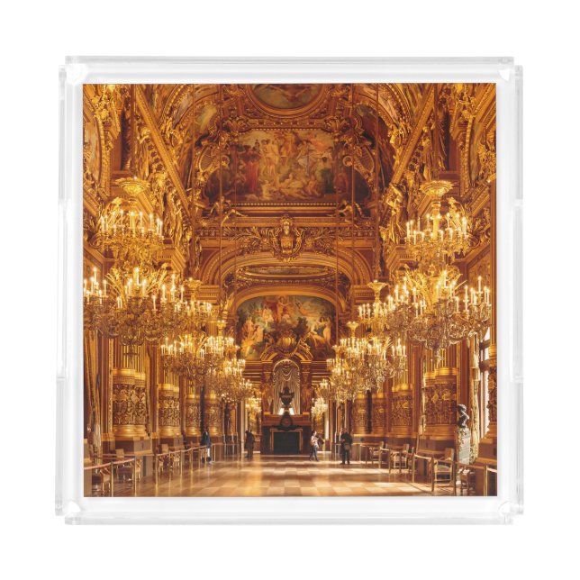 Paris Opera Garnier Interior View Acrylic Tray (Front)