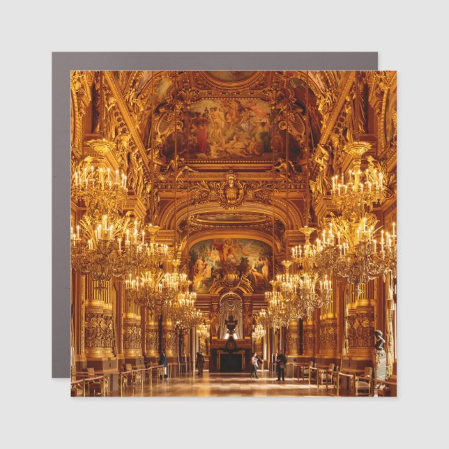 Paris Opera Garnier Interior View Car Magnet (Front)