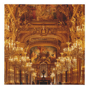 Paris Opera Garnier Interior View Faux Canvas Print