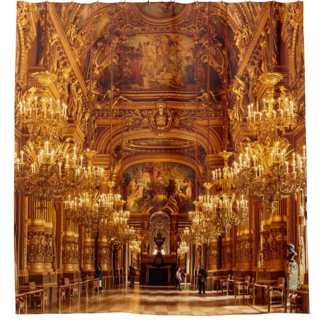Paris Opera Garnier Interior View Shower Curtain (Front)