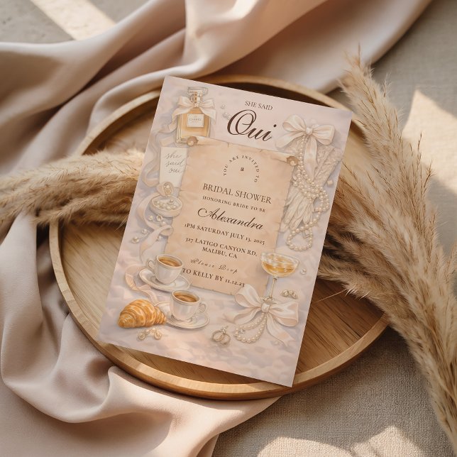 Paris Oui Bridal Shower Invitation (Creator Uploaded)