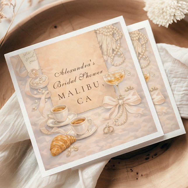 Paris Oui Bridal Shower Napkins (Creator Uploaded)