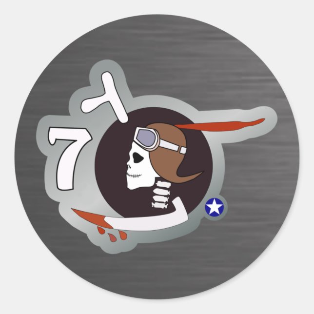 Paris P-40 WWII Nose Art Classic Round Sticker (Front)