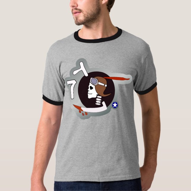 Paris P-40 WWII Nose Art T-Shirt (Front)