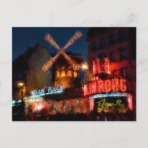 Paris painting poster canvas print jigsaw puzzle postcard