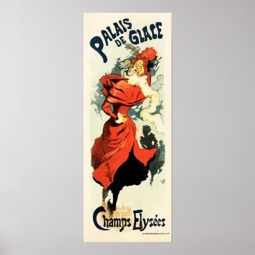 PARIS PALAIS DE GLACE Art Nouveau Vintage French Poster
