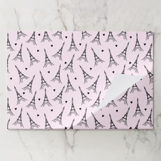Paris Paper Placemats, Eiffel Tower Table Mats (Folded)