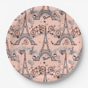 Paris paper plate