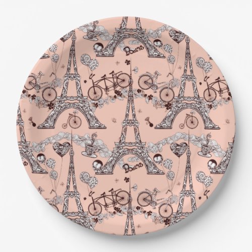 Paris  paper plate