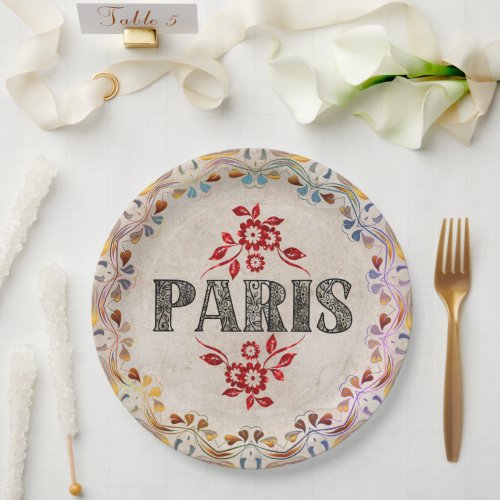 Paris Paper Plate