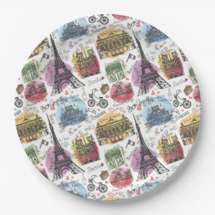 Paris Paper Plates