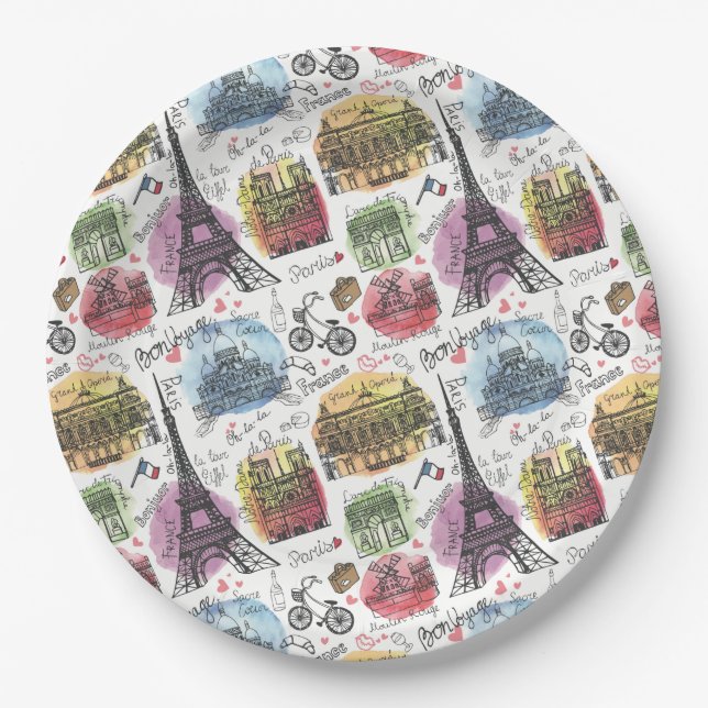 Paris Paper Plates (Front)
