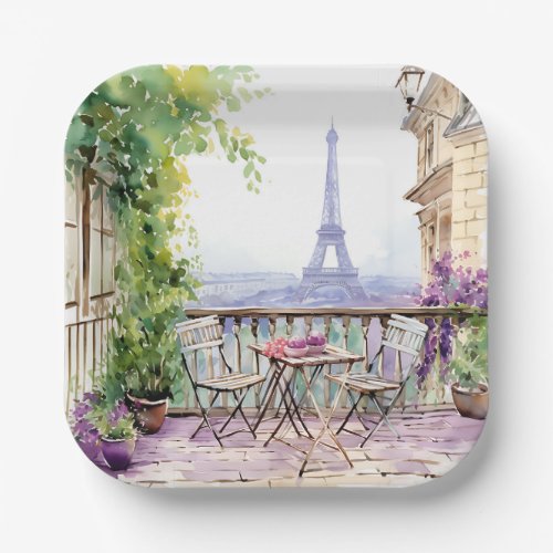 Paris  paper plates