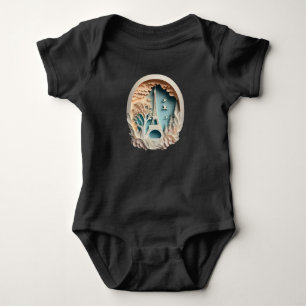 Paris Papercut Style Baby Bodysuit