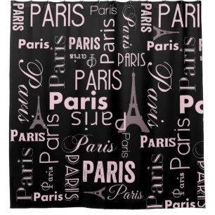 Paris paris paris theme shower curtain