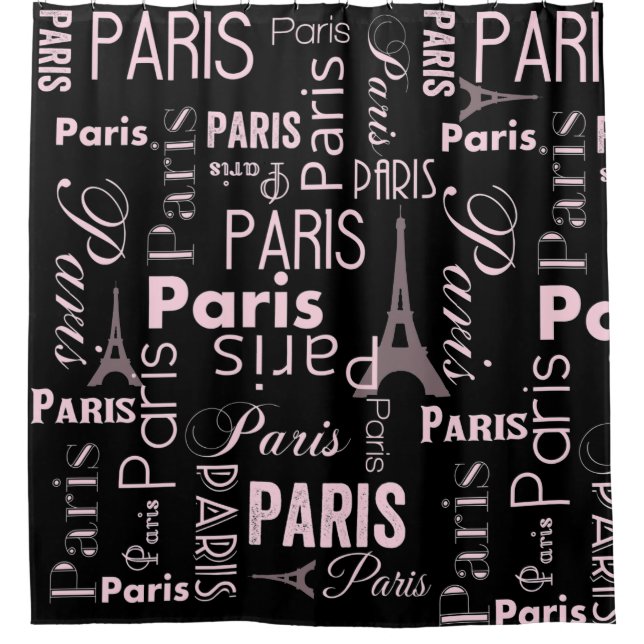 Paris paris paris theme  shower curtain (Front)