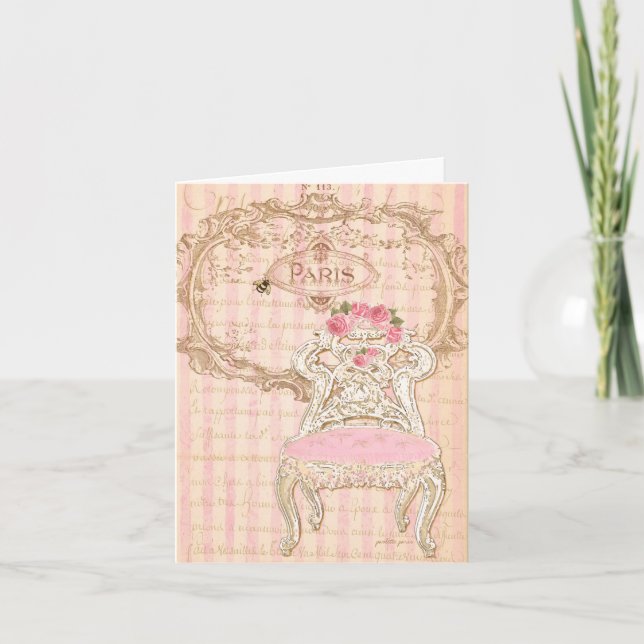 Paris Paris Royal Pink de la Queen's Chair Card (Front)