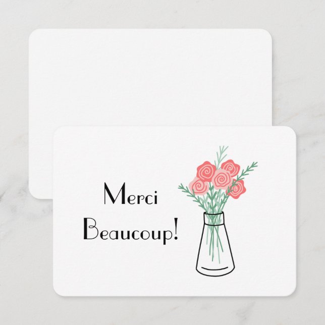 Paris Party Thank You Card (Front/Back)