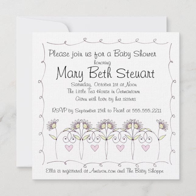 Paris Pastel Baby Shower Invitation (Front)