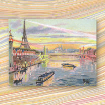 Paris Pastel Postcard
