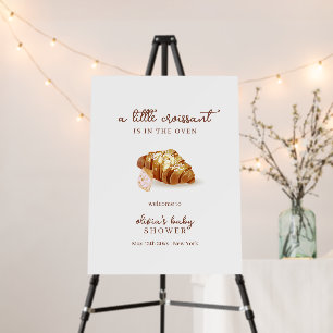 Paris Pastry Croissant Baby Shower Welcome Sign