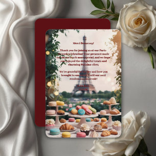 Paris Patisseries Macaroons Magazine Themed Thank You Card