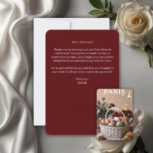 Paris Patisseries Macaroons Magazine Themed Thank You Card